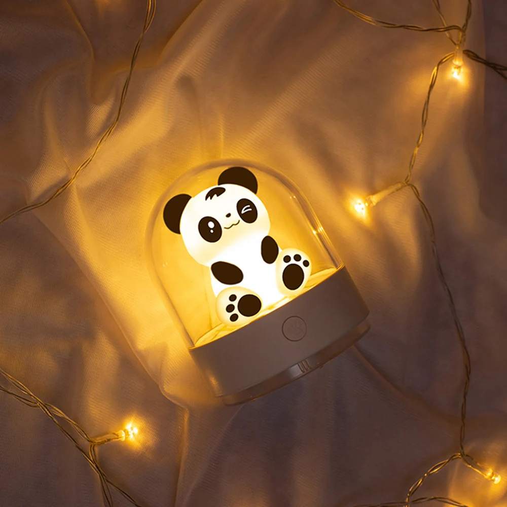 

Panda Aromatherapy Night Light Rechargeable LED Night Light Cartoon Lamp Bedroom Bedside Lamp for Children Kids