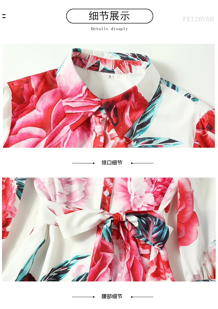

Banulin Women Runway Floral Summer Shirt Dresses 2021 Female Flower Print Flare Sleeve Elegant Belt Bow Holiday Boho Short Dress