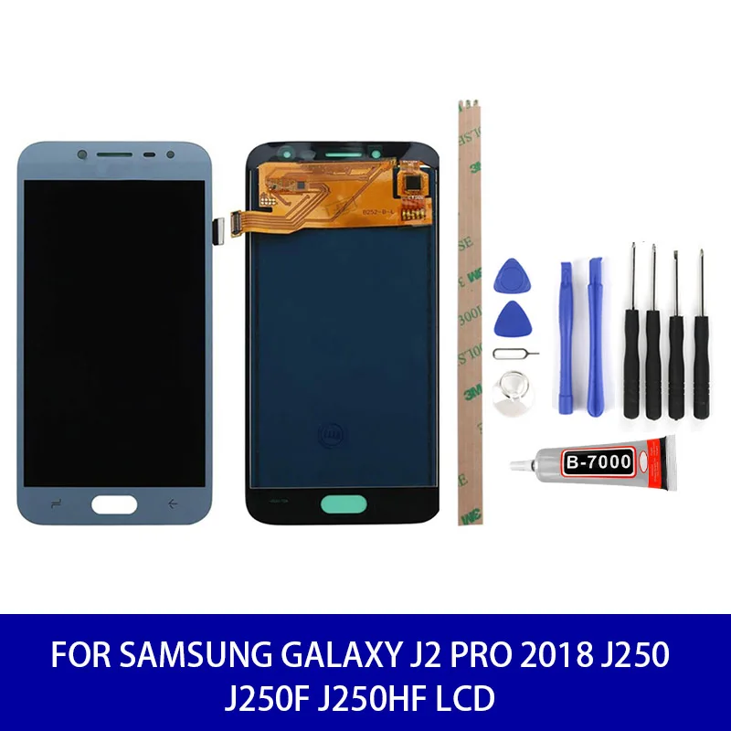 Регулируемая яркость для Samsung Galaxy J2 Pro 2018 J250 J250f J250hf ЖК дисплей сенсорный экран