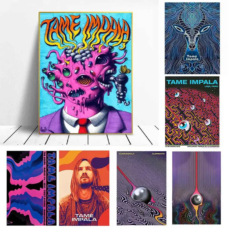 Психоделический постер музыкальной группы и принты Художественная Картина на