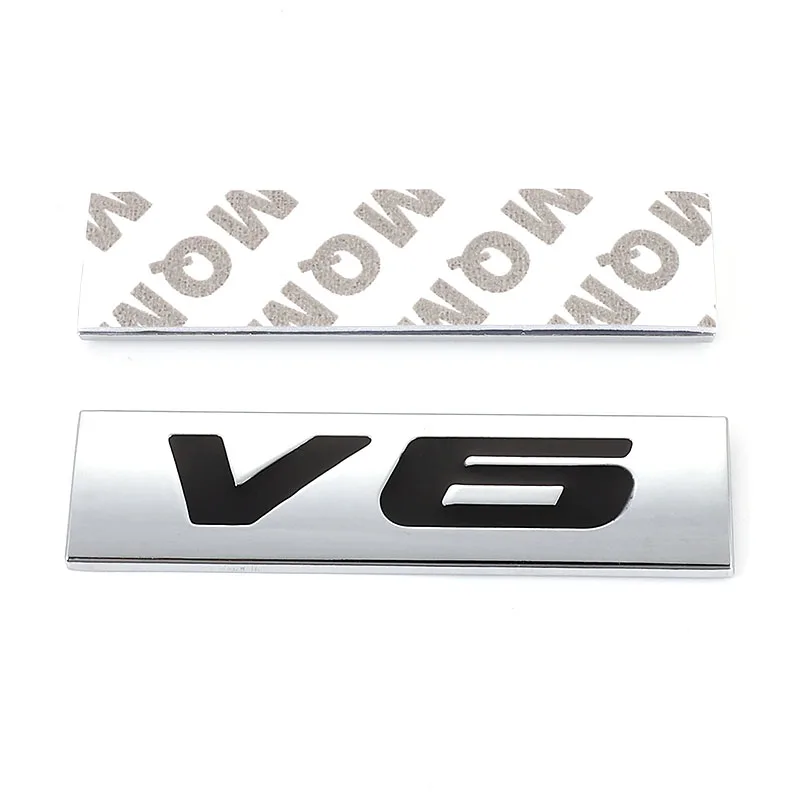 3D металлический V6 V8 эмблема наклейка на автомобиль переводная картинка для BMW Audi