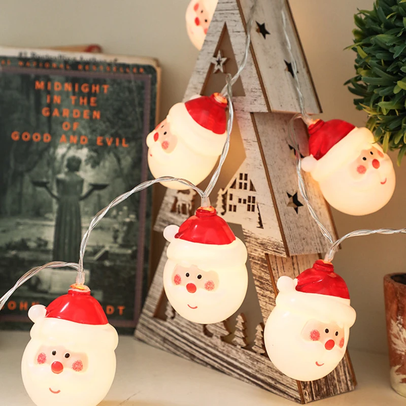 Рождественская гирлянда отец светодиодный светильник вечерние Санта Клаус