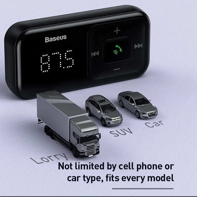 baseus car bluetooth fm transmitter wireless mp3 player receiver dual usb car charger cigarette lighter for iphone samsung free global shipping