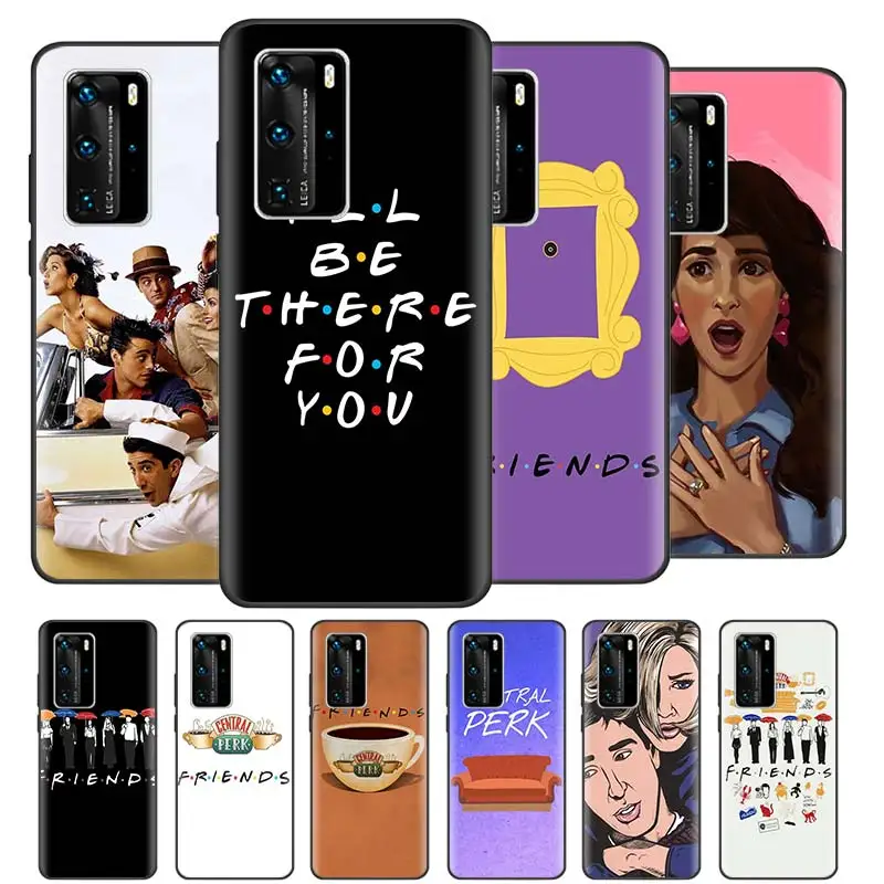 Чехол для телефона Perk Central Cafe Friends Tv Huawei P20 P30 Pro P40 Lite E P Smart 2021 S Z 2019 черный