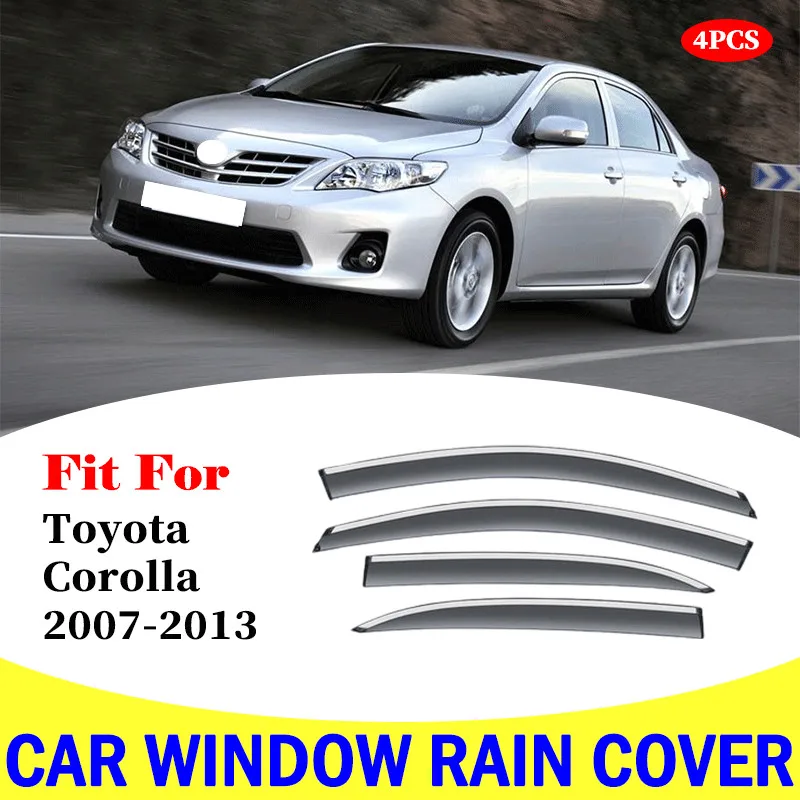 For Toyota Corolla 2007-2013 car wind deflector guard rain vent sun visor cover styling Car accessories Car window Rain cover
