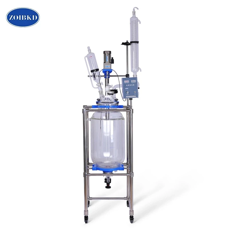 

Laboratory Equipment 50L University Chemical Double-layer Jacket Glass Reactor Vacuum Glass Reactor Vessel