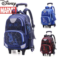 marvel avengers spider man childrens three wheeled trolley school bag detachable backpack travel school bag school backpack