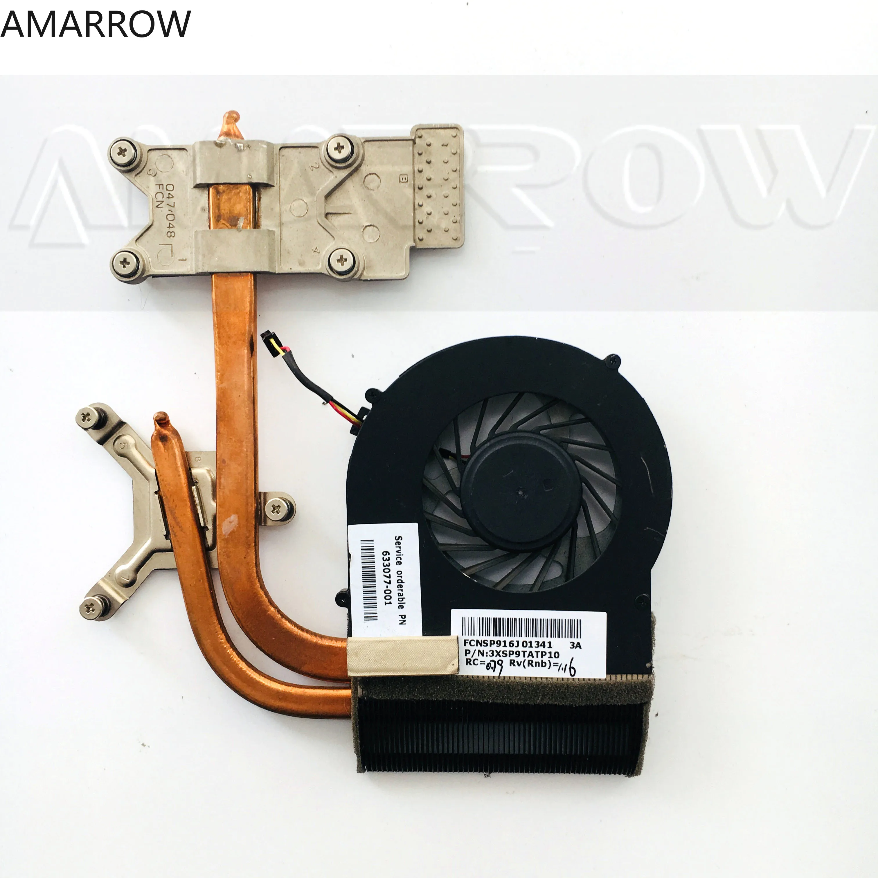 

Original for HP pavilion DV6 DV7 dv7-4000 DV6-3000 cooling heatsink with fan 609965-001 633075-001