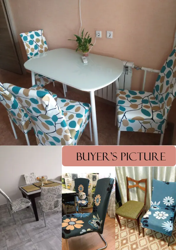 

Spandex Elastic Printing Dining Chair Slipcover Modern Removable -dirty Kitchen Seater Case Stretch Chair Cover for Banquet