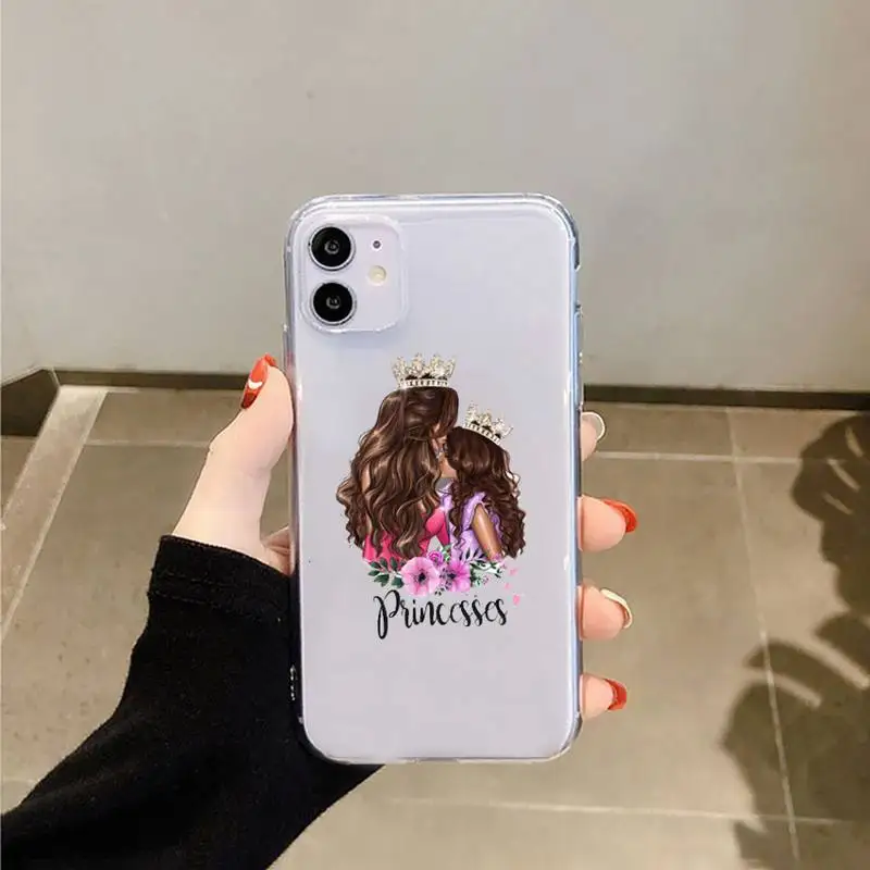 

Mother and baby child love Phone Case Transparent for Clear iPhone case 11 12 mini pro XS MAX 8 7 6 6S Plus X 5S SE 2020 XR