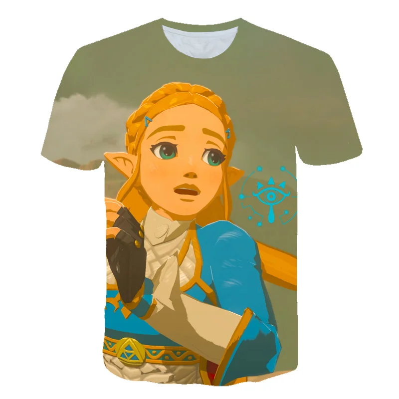 

Summer New Classic Game 3D printing Boy/Girl O-Neck ZELDA Oversized T-Shirt Fashion Short Sleeve Cartoons Personality T-Shirts