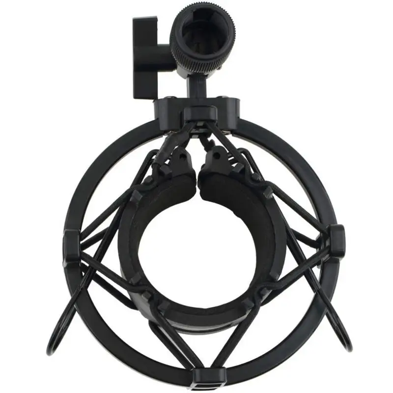 RISE-Universal 3KG Bearable Load Mic Microphone Shock Mount Clip Holder Stand Radio Studio Sound Recording Bracket Black Profess