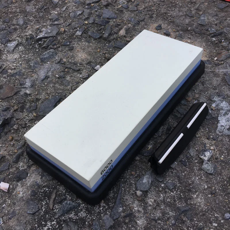 

Sharpening stone Kitchen knife sharpener angle guide whetstone honing stones Double-side White alundum Kitchen tools