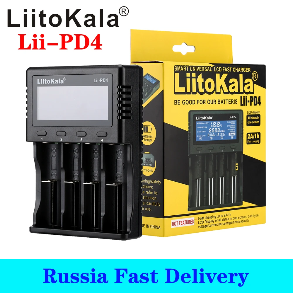 

LiitoKala lii-500 Lii-500S lii-600 lii-S6 lii-S8 lii-PD4 LCD 3.7V 1.2V 18650 26650 16340 14500 10440 18500 Battery Charger
