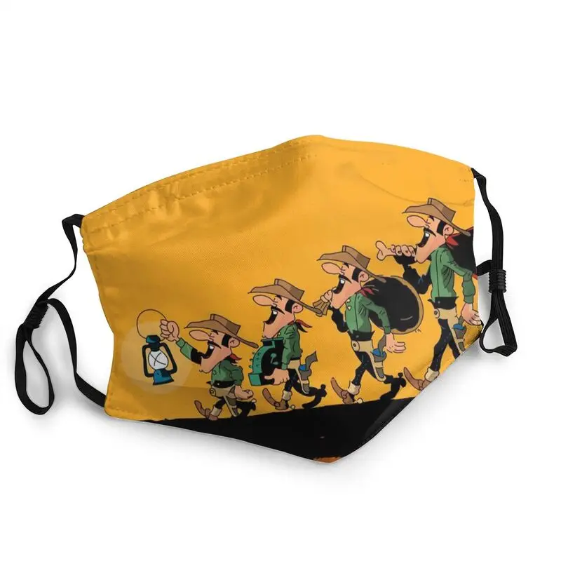 

Lucky Luke Mask Dustproof Non-Disposable The Dalton Brothers Face Mask Protection Cover Men Respirator Mouth Muffle