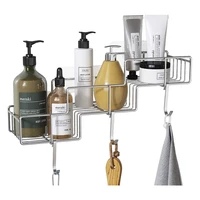 orz wall shower shelf punch free shower caddy basket shampoo gel container bathroom storage organizer