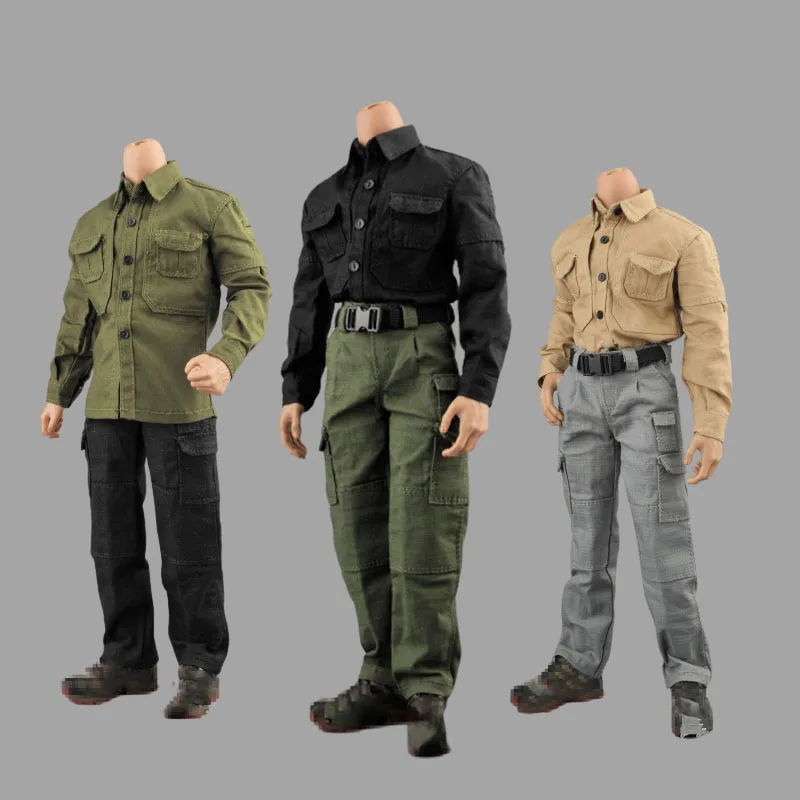 

In Stock 1/6th ZY5040 Men's Overalls Field Service Suit Fit 12" Male Action Figure Body Dolls ZYTOYS