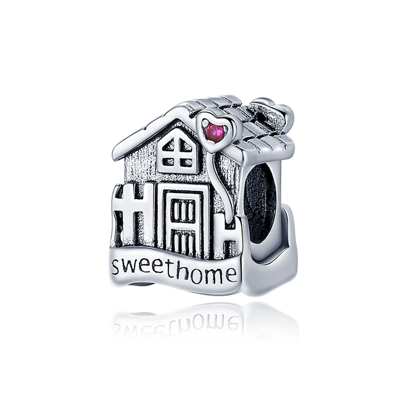 

Lovely 925 Sterling Silver BeadsSweet Home Loft Villa House Charm Fit Original Pandora Bracelet Women DIY Jewelry Making Gift