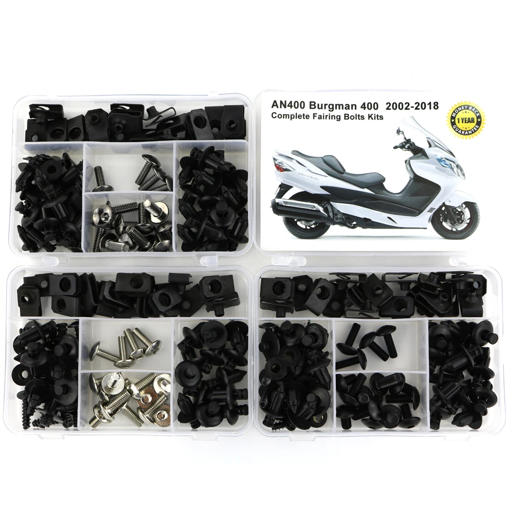 Подходит для Suzuki AN400 Burgman 400 2002-2018 мотоцикл Полный Комплект болтов обтекателя