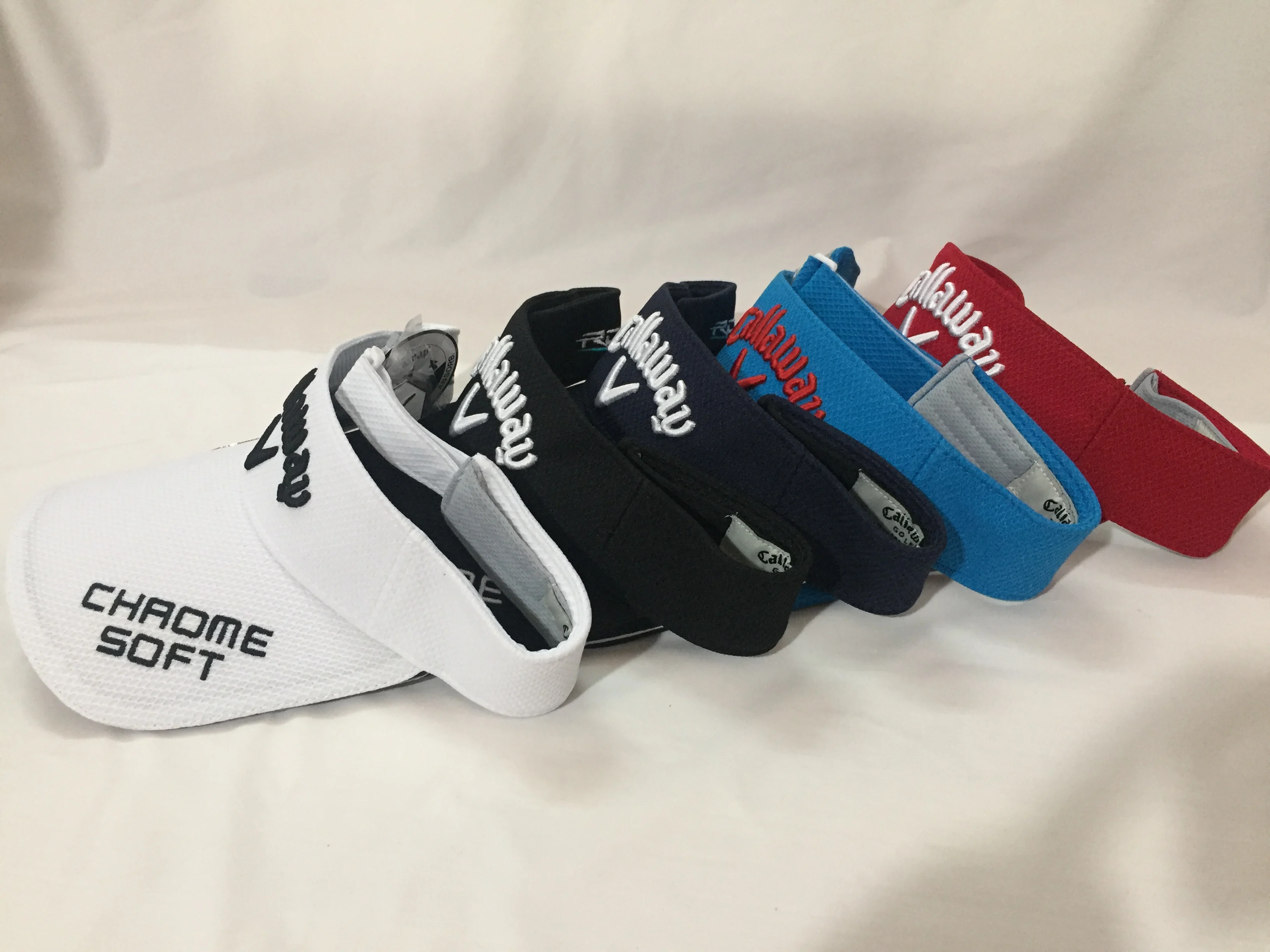 

Golf Cap Sun Protection SUN VISOR hat 3D Embroidery Slight Curve Peak Velcro Strap Closure Mesh Breathability 5 colors