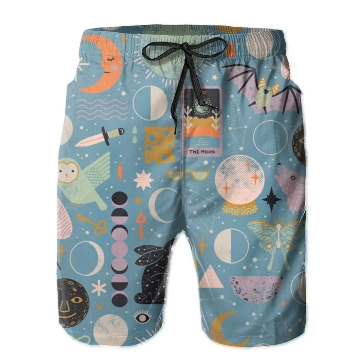 

Men Sweatpants Blue Moon Surfing Beach Board Swim Trunks Sport Quick Dry Mesh Casual Pretty Cool Shorts for Boy
