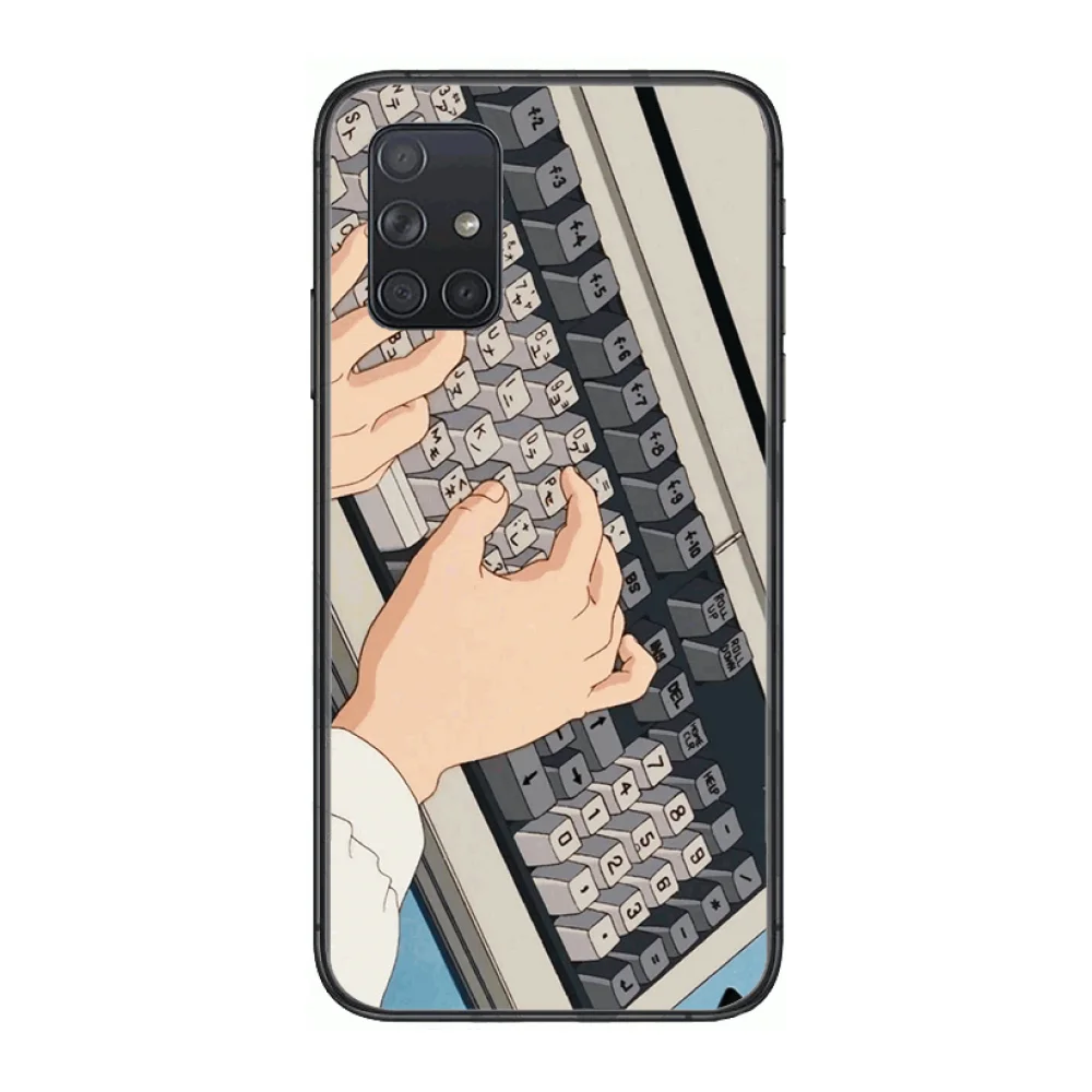 

Fashion Delicate Phone Case Hull For Samsung Galaxy A 50 51 20 71 70 40 30 10 E 4G 5G S Black Shell Art Cell Cover