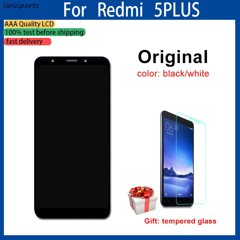 Оригинальный ЖК-экран для XIAOMI Redmi 5 Plus ЖК-дисплей сенсорный экран с рамкой 99 дюйма