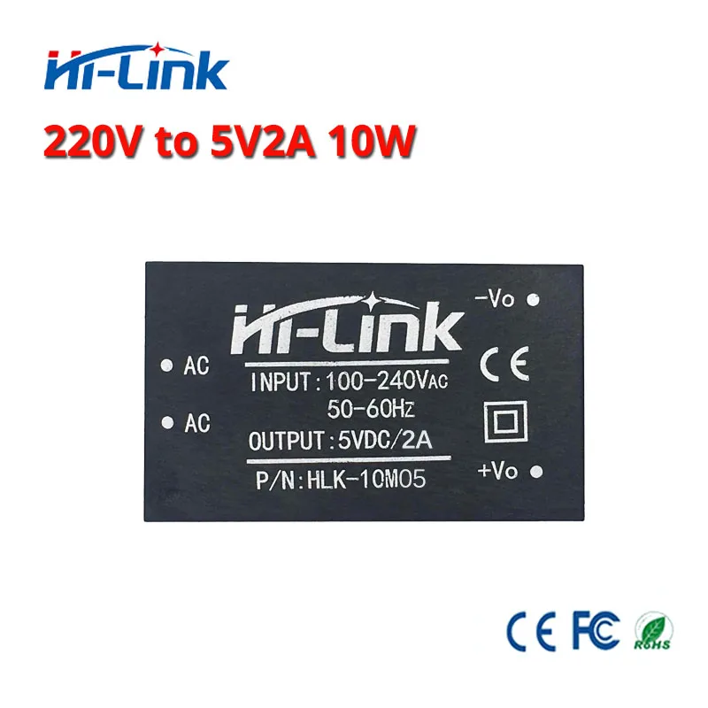 

Бесплатная доставка 5V 2A импульсный источник питания модуля ac/dc 220V 5V изолированного источника модуль hlk HLK-10M05