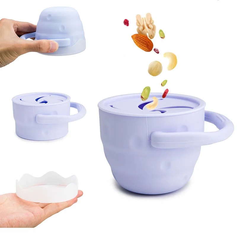 

AngelaKids Feeding Set Bowl Baby Grade Silicone Non-Silp Suction Tableware Kids Silicone BPA-Free Waterproof Portable Stuff