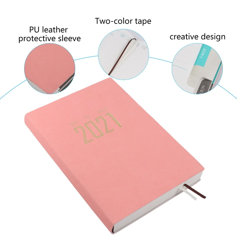 

1pc A5 2021 Planning Note Book Calendar Handbook Schedule Notebook for Student