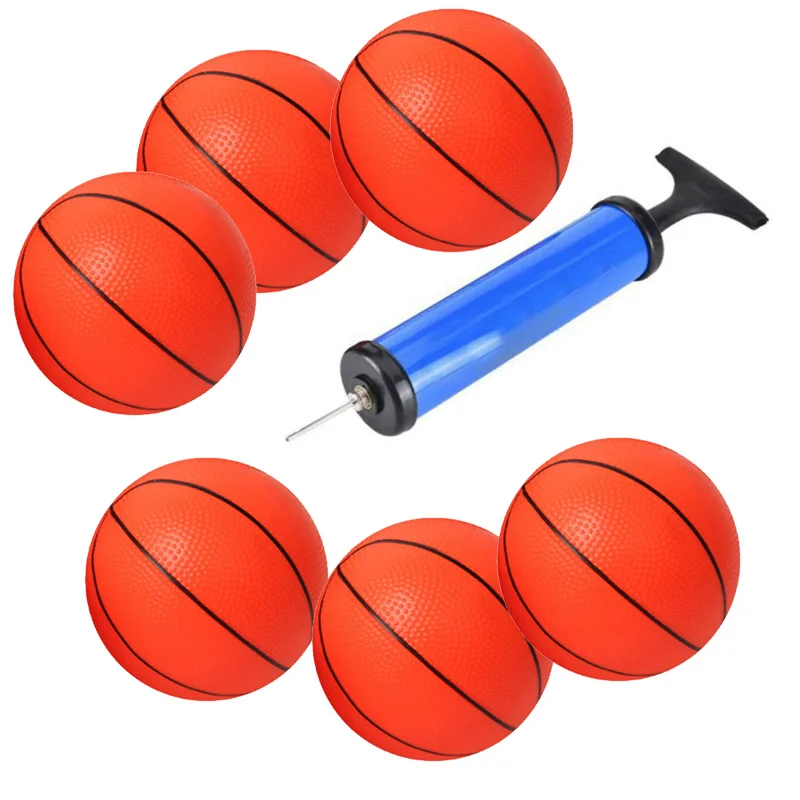 6Pcs High Quality Mini Children Inflatable Basketballs With Pump Needle Kids PVC Sports Toys For Parent-child Games Basketball