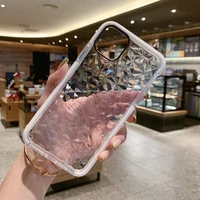 tfshining shockproof transparent diamond texture phone cases for iphone 11 11pro max xr xs max xr x 8 7 6s plus silicone cover