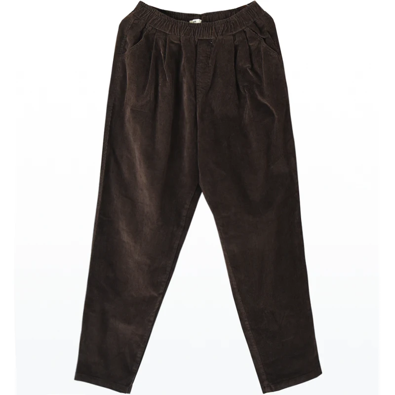 Брюки женские вельветовые повседневные с широкими штанинами мешковатые уличные