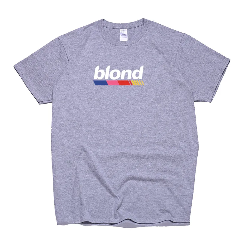 T146B-grey Мужская футболка Frank Ocean Blonde хип-хоп Rap, футболка унисекс, хлопок, футболка Homme Singer Harajuku, рубашка - Цвет: T146B-grey