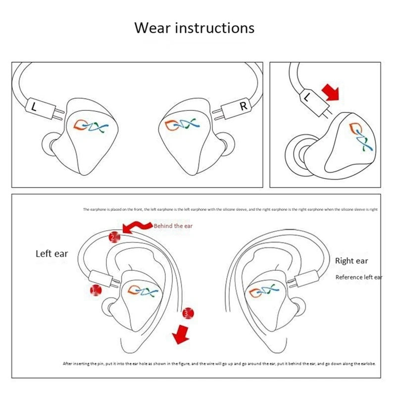 DZX Headphone Resin Inverted Mold Game Earplug Monitor with Microphone Wire Control Headset 0.78 Dual-Pin Plug | Электроника
