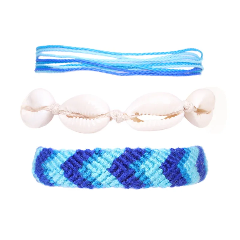 Плетеная цепочка для ног этнические плетеные браслеты ручной работы дружбы