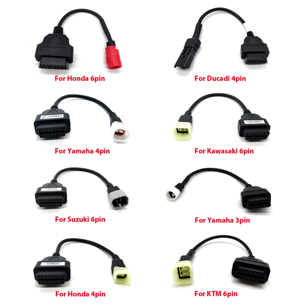 

OBD2 Motorcycle Motobike Cable For Yamaha/Honda/Suzuki/Ducadi/KTM/Kawasaki/Del-phi/KYMCO Connector OBD OBDII Extension cable