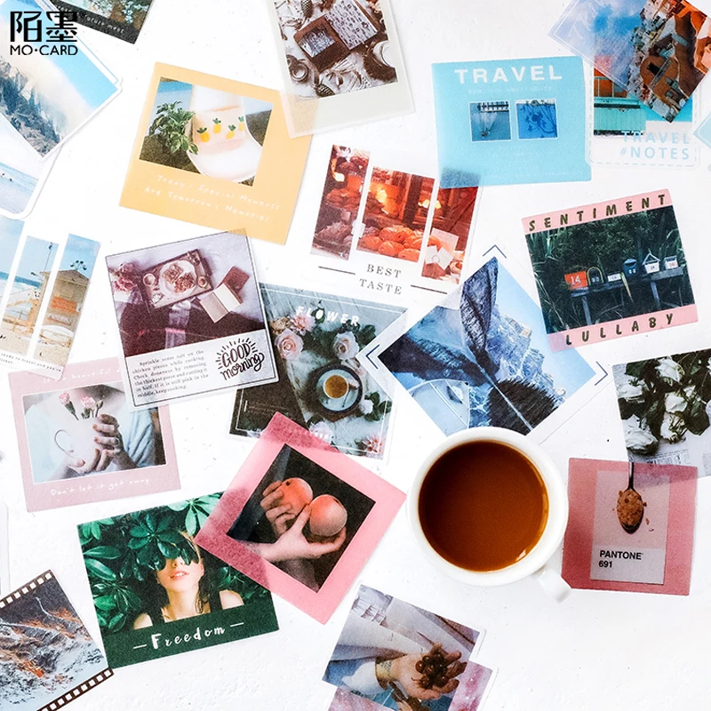 Винтажные наклейки Yoofun 40 шт. Стикеры для дневника скрапбукинга монолог серий