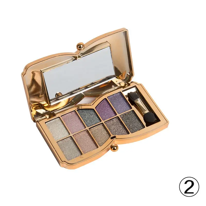 10 оттенков макияж тени для век Палитра мерцающие блестящие пигментированные