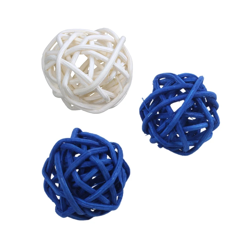 24 шт 3 см Плетеный шарик из ротанга для сада свадьбы вечерние украшения 12