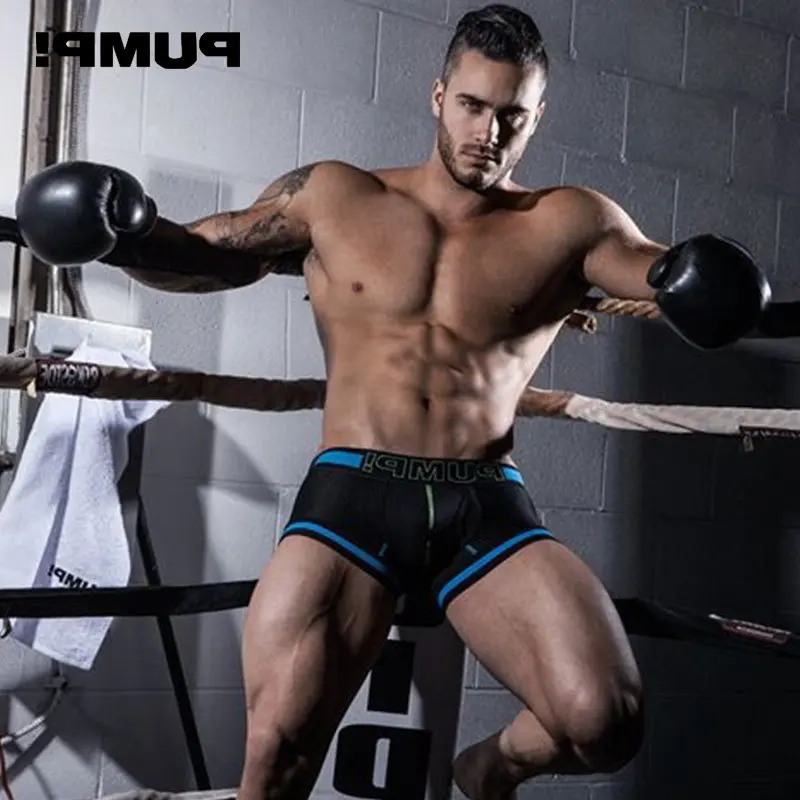 Дышащие мужские трусы сексуальное мужское нижнее белье для геев боксеры мужчин