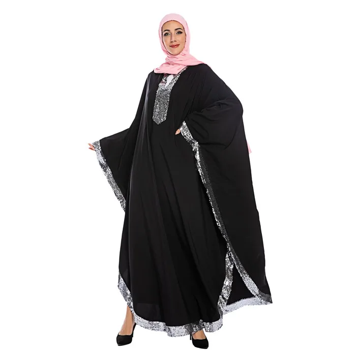 Мусульманское платье-хиджаб с блестками abaya s Djellaba Femme кафтан марокканский кафтан Дубай турецкие платья ислам одежда для женщин Оман