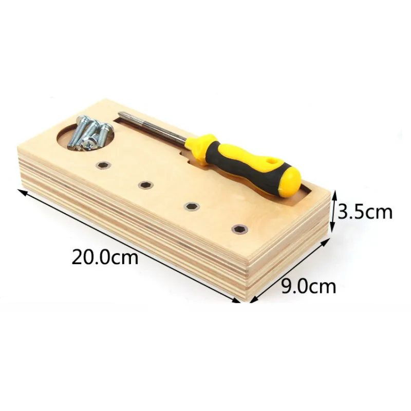 Деревянные детские игрушки Монтессори набор винтовых болтов отвертка сенсорные