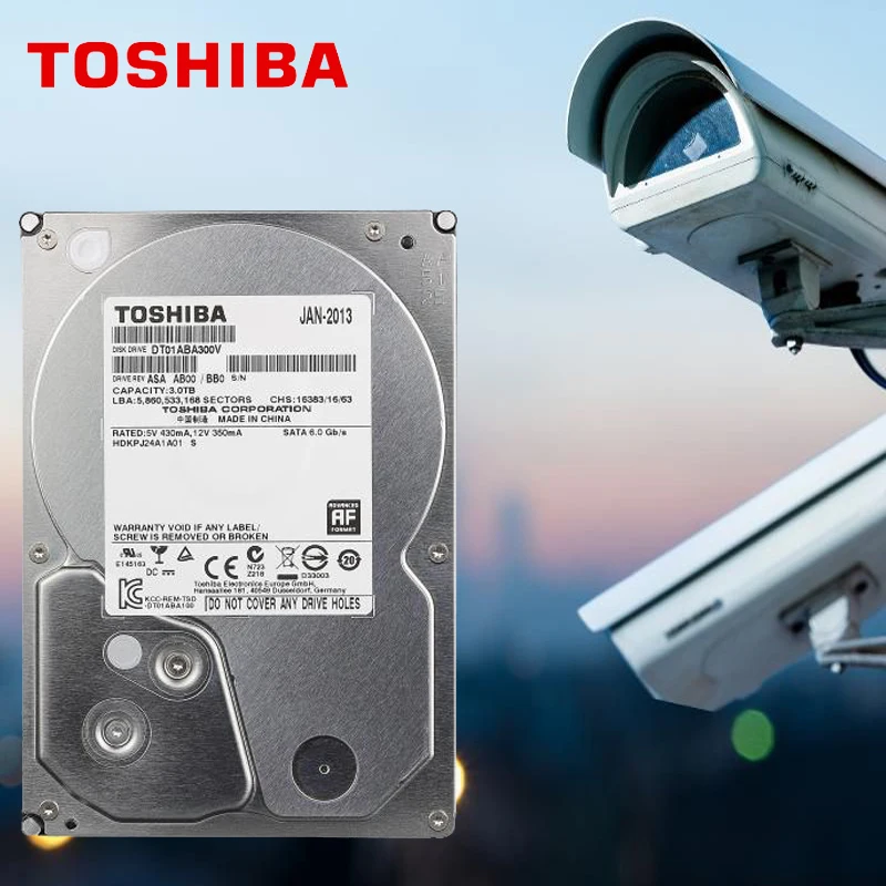TOSHIBA DVR NVR CCTV 3 ТБ ABA300V жесткий диск для видеонаблюдения 3000 ГБ HDD HD внутренний SATA 5900