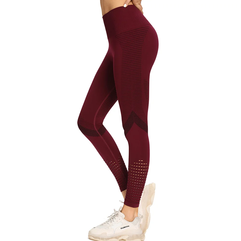 

6 Color Mesh Yoga Pants Hot Sale Breathable High Waist Tights Fitness Pants Quick Dry Running Sports Leggings Women