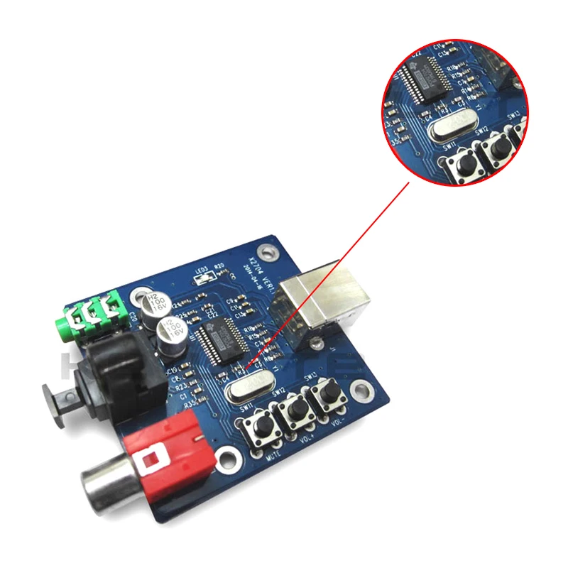 Pcm2704 o Dac Usb To S/Pdif звуковая карта Hifi декодер плата 3 5 мм аналоговый коаксиальный