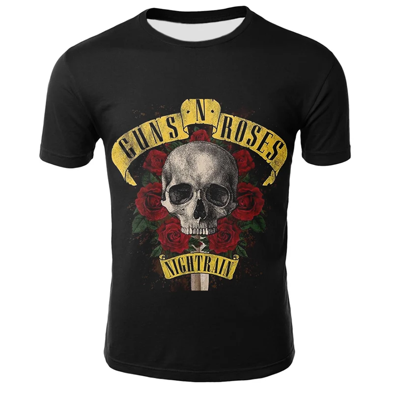 T3 Guns N Roses, Мужская футболка с круглым вырезом и коротким рукавом, Мужская/женская футболка, летняя, высокое качество, повседневная, уличная, Camiseta, 3D футболка - Цвет: T3
