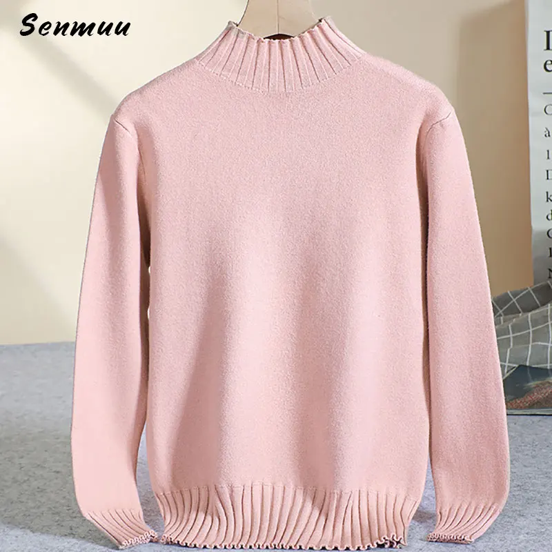 Женские свитера и пуловеры 2019 женский свитер с длинным рукавом Одноцветный