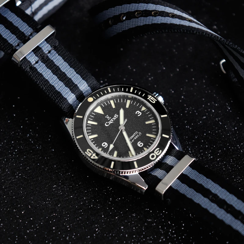 

Cronos Watch Parts Nylon Nato Strap 20 mm Stainless steel Tongue Buckle Free Shipping Flat Ends For Diver L6004