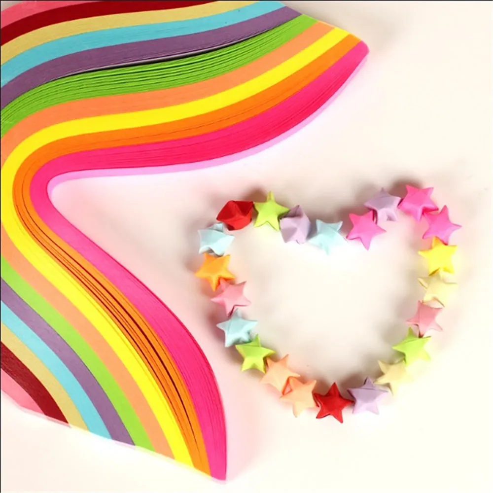 Смешанные цвета бумажные крафтовые складные счастливая звезда оригами ручной